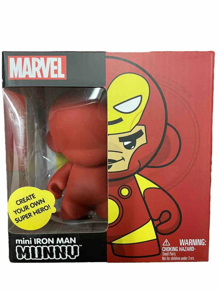 Kidrobot Marvel Mini Munny Ironman 4” Vinyl Figure. DIY Create your own NIB - Image 1 of 4