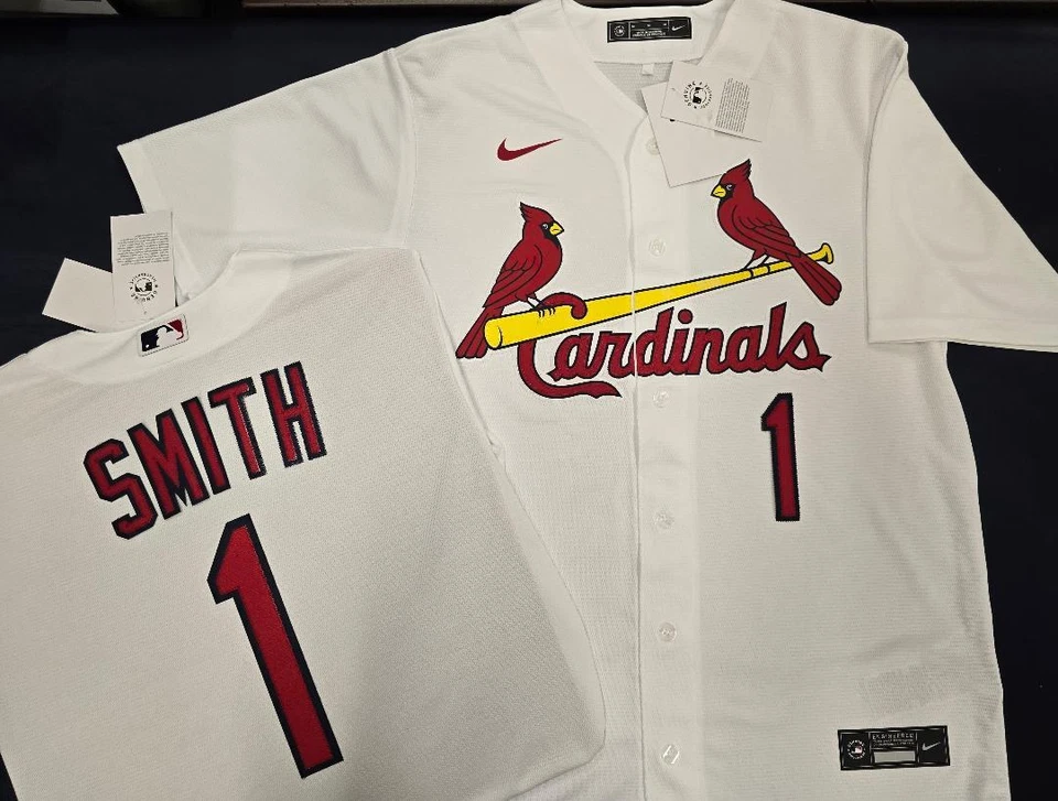 40703 ST LOUIS CARDINALS Pujols Molina Musial Smith сшитая бейсбольная футболка белая - Изображение 1 из 1