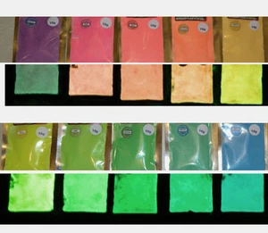 Glow in the dark Glitzzz powder Day coloured Fluorescent UV glow 20g, 50g, 100g - Picture 1 of 4