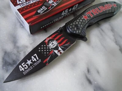 President Trump 45th & 47th President Assisted Open Pocket Knife Folding Blade