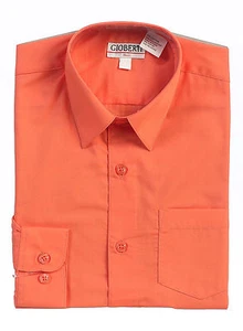 Boys Toddler Dress Shirt Solid Long Sleeve Toddler 2T 3T 4T Children Size 5-7 - Picture 1 of 19
