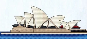 Sydney Opera House Kreuzstich Design (Kit oder Tabelle) - Bild 1 von 1