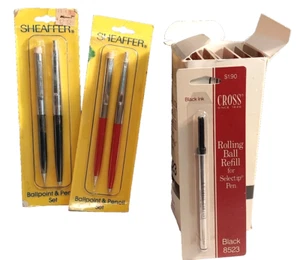 Cross Pen Refills- Black - VTG. Pen Refills- 12 Pack- Cross Brand & Shaffer GA10 - Picture 1 of 3