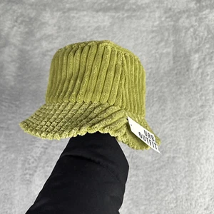 Urban Outfitters Women's Velour Ribbed Bucket Hat OS Y2K Twee Green Gilmore Insp - Picture 1 of 9