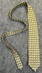 Pfizer Mens Tie Gold Little Blue Pill Geometric Pattern Silk Novelty What's Up?! - Picture 1 of 8