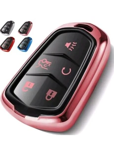 Key Fob Cover for Cadillac, Key Fob Case for 2015-2019 Cadillac Escalade CTS SRX - Picture 1 of 8