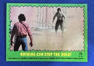 1979 Topps Incredible Hulk Card # 75 Nothing Can Stop The Hulk! - Image 1 of 2
