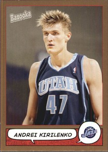 2004-05 Bazooka Gold Utah Jazz Basketball Card #47 Andrei Kirilenko