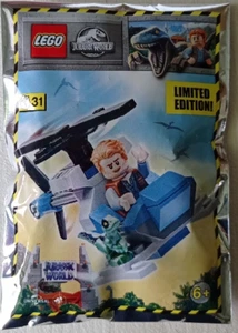 LEGO Jurassic World - Owen con Elicottero Foil Pack 122113 - Nuovo jw023 - Foto 1 di 1
