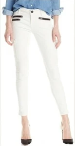 Sanctuary 243196 Womens Civilian Twill Ankle Skinny Jeans Oyster Cream Size 24 - Picture 1 of 2