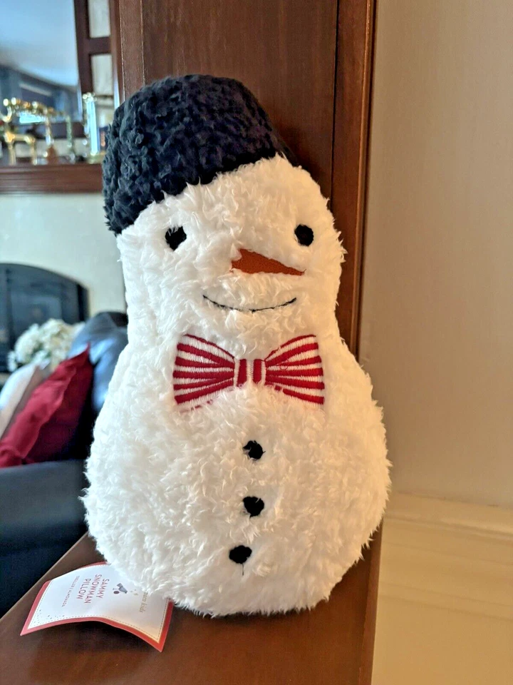 Almohada de Navidad muñeco de nieve Pottery Barn Seuss regalo de vacaciones fiesta Disney Sherpa 1 Foto 1 de 4