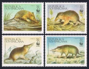 Dominican Rep 1158a-1158d, MNH. Michel 1698-1701. WWF 1994. Solenodon Paradoxus. - Picture 1 of 1