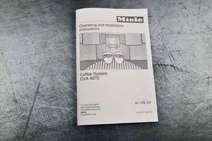 New Miele CVA4070 Coffee System Operating and Installation Instructions Guide - Picture 1 of 4
