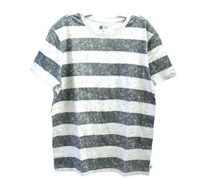 TOMS x Target Men Striped Short Sleeve Tee T-Shirt Gray Oatmeal Size L - Bild 1 von 3