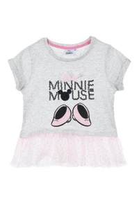 Minnie Maglietta Maniche Corte Grigio con Volant - Foto 1 di 1