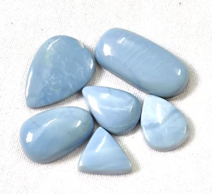 Natural  Blue Opal Multi Cabochon Lot For Jewelry Making Gemstone 130Cts - Picture 1 of 4