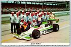 Vintage Indy 500 Postcard c1977 Janet Guthrie Scalloped NOS 4&quot; x 5 3/4&quot;