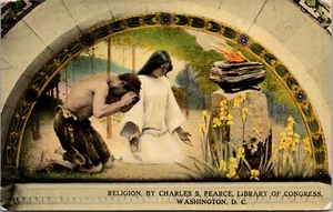 Postal de la Biblioteca del Congreso Religion de Charles S. Pearce - Imagen 1 de 2