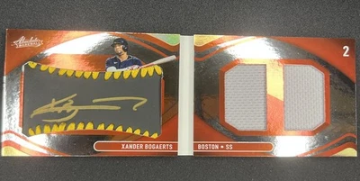 2022 Panini Absolute XANDER BOGAERTS #/25 BLACK GOLD INK AUTO BOOKLET! - Image 1 of 3