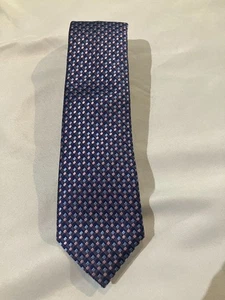 Broletto Herren Vintage 100% Seide Krawatte, blau/rosa, Einheitsgröße - Bild 1 von 2