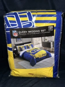 NFL FOOTBALL Los Angeles RAMS Queen Bettwäsche Set Bettdecke Laken Kissenbezüge NEU - Bild 1 von 10