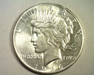 1926 PEACE SILVER DOLLAR CHOICE ABOUT UNCIRCULATED CH. AU NICE ORIGINAL COIN - Picture 1 of 2