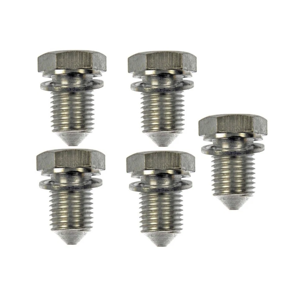Tapones de drenaje de aceite de motor para Audi S3 2009-2012 5 piezas acero plata grado 3 pernos Foto 1 de 4