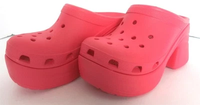 ZUECOS MUJER CROCS SIRENA ROSA PLATAFORMA TALLA 10 NUEVOS Foto 1 de 4