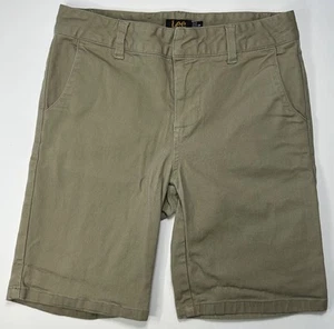 Kids School Lee Uniform Khaki Shorts Size 0 Preppy Brown Cotton Prep School - Picture 1 of 15