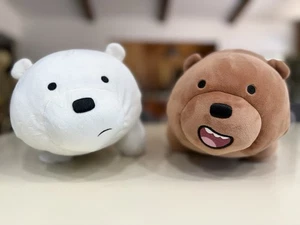 NWT Miniso We Bare Bears Grizz & Ice Plush 16” Super Soft And Cuddly - Picture 1 of 10