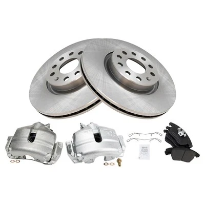 TRQ BKA25341 Disc Brake Kit For Volkswagen Jetta 2005-2015 Front 1K0698151E Foto 1 de 4