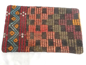 Unique  Rug Pillow Cover 12x19" Case from Rug Hidden Zipper Amazing Work - Picture 1 of 7