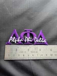 Alpha Phi Delta 1 3/8" Embroidered Signature Emblem/Heat Seal Backing - Picture 1 of 1