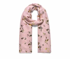 Lilac gold butterfly foil print scarf - Picture 1 of 3