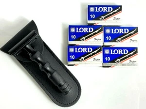 NEGRO, ALEMANA SEGURIDAD Inoxidable RAZOR + 50 , Filo de Doble Borde , PRIME - Picture 1 of 7
