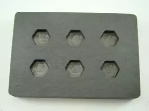 Hohe Dichte Graphitform 1/4 Unzen Sechseck Goldbarren Silber 6-Hohlräume Schrott - Bild 1 von 4