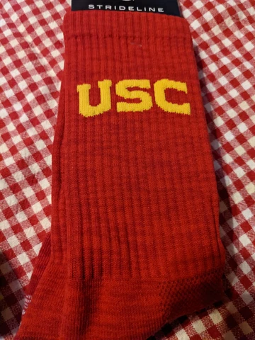 USC Trojans Red Crew Knit Socks NWT Cover