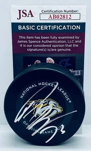 Patric Hornqvist signed Nashville Predators Official Game Puck autographed 2 JSA - Picture 1 of 2