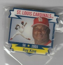 Ray King  2005 St Louis Cardinal Sealed Photo Pin Back