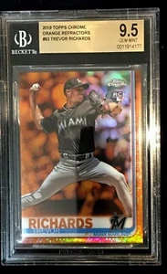2019 Topps CHROME TREVOR RICHARDS BGS 9.5 #D /25 ORANGE ROOKIE LOGO REFRACTOR - Picture 1 of 2