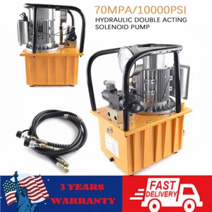 Paquete de energía de bomba hidráulica eléctrica de doble efecto 750W 7L capacidad 10000 PSI - Imagen 1 de 13