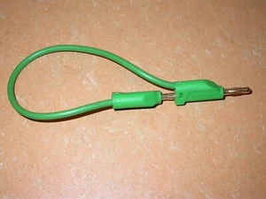 Labor kabel Mess leitung 4mm 0,5m lang grün mit Bananensteckern stapelbar L#001 - Bild 1 von 4