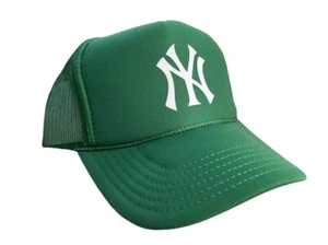 NUEVA YORK YANKEES KELLY SOMBRERO VERDE 5 PANELES CORONA ALTA CAMIONERO SNAPBACK RETROCESO - Imagen 1 de 2