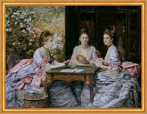 Hearts are Trumps John Everett Millais Frauen Kartenspiel Herz Trumpf B A1 02622 - Bild 1 von 1