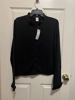 Nuevo con etiquetas Cárdigan Gymboree Holiday Classics para mujer XL plisado satinado 100 % ALGODÓN Foto 1 de 4