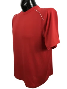 IVY CREW SPORT Shirt Mens Large Red Tee Workout Training Gym Moisture Wicking - Picture 1 of 5