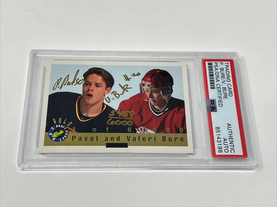 Signed Pavel Bure & Valeri Bure Autographed 1993 Classic Card (PSA) Autographed - Image 1 of 3