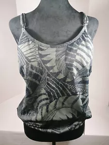 Athleta Womens 36D/DD Zuma Cross Back Tankini Herb Olive Swim Top MSRP $84 - Picture 1 of 6