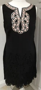 Roman Size 14 Black Jewelled Dress - Picture 1 of 5