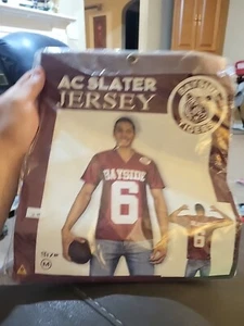 Adult Saved By The Bell AC Slater #6 Bayside Tigers Costume Jersey Medium - Picture 1 of 4